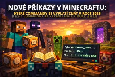 Nové příkazy v Minecraftu: které commandy se vyplatí znát v roce 2026